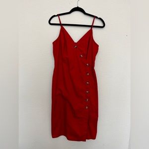 Express Red Dress Linen Summer Dress